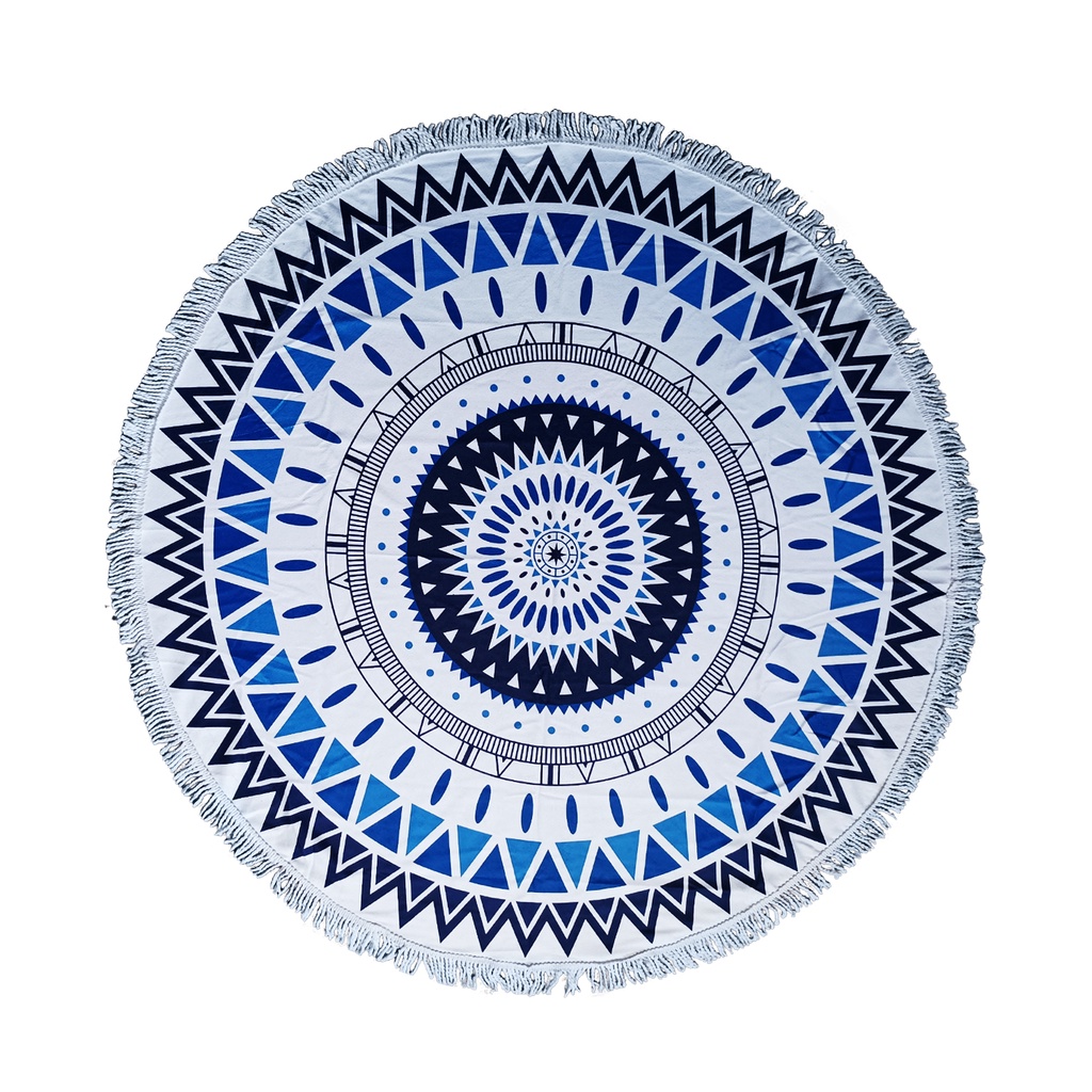 Mandala Round Tie Dye Adult Microfiber Beach Towel 2