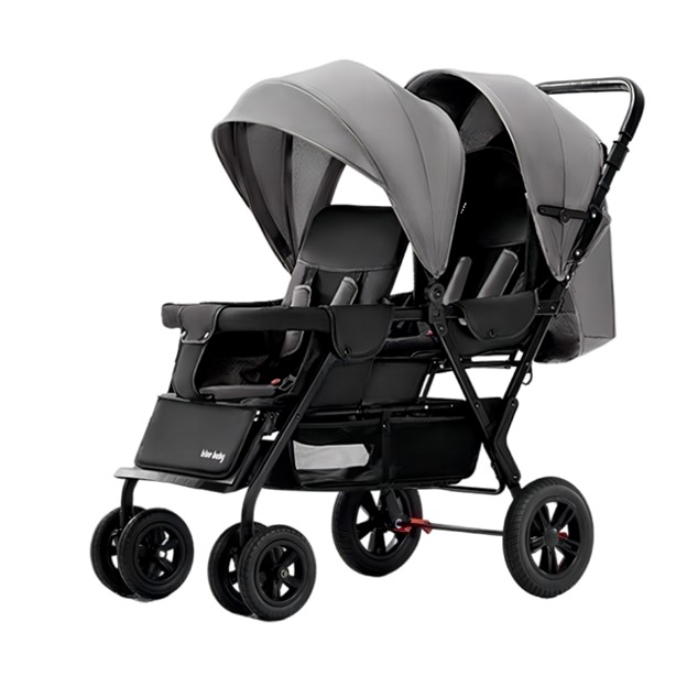 Foldable Twin Stroller with Two Seater Kids Stroller	 1