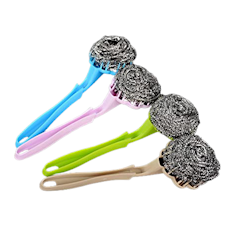 Stainless Steel Ball Brush with Long Handle
