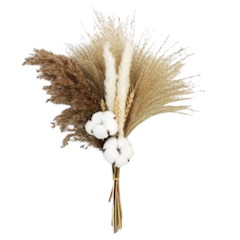 Boho Dried Flowers and Natural Bunny Tails