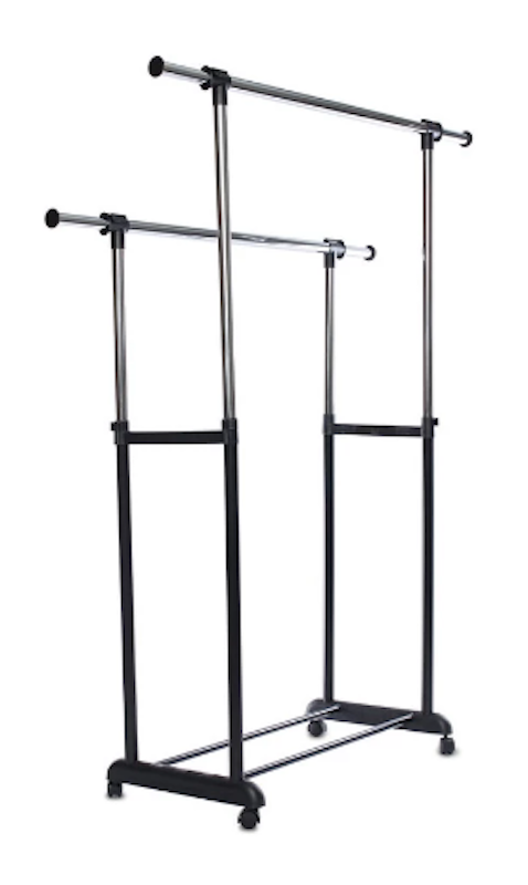Mobile Clothes Rack Double 1