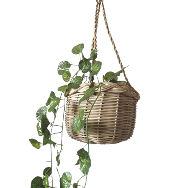 Rattan Hanging Planter 2