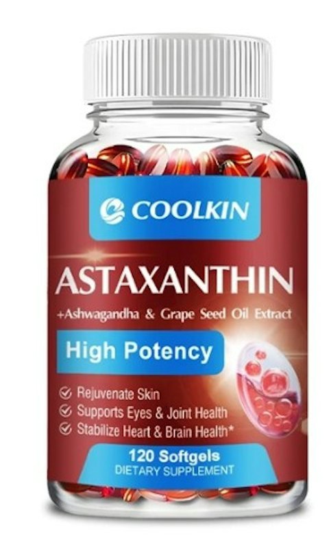 Astaxanthin + Ashwagandha & Grapeseed Oil Extract Dietary Supplement 1