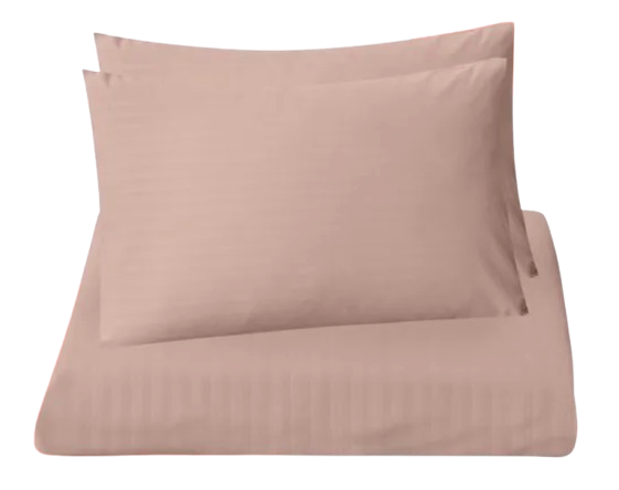 Deluxe Rose Dust Plain Sheet Set 3pcs 1