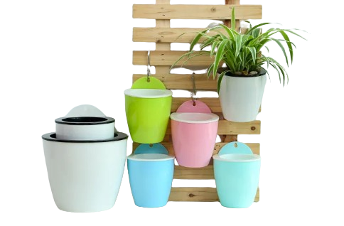Heavy-Duty Wall Hanging Self Watering Pot 5