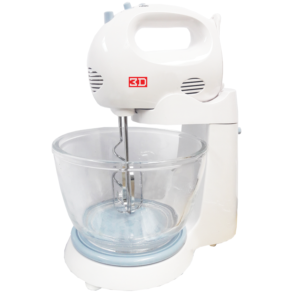 5-Speed Stand and Hand Mixer with Glass Bowl 1