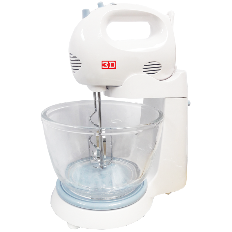 5-Speed Stand and Hand Mixer with Glass Bowl 1