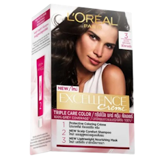 Paris Excellence Creme Triple Care Hair Color - Gray Hair, Full Coverage, Hair Dye, Permanent