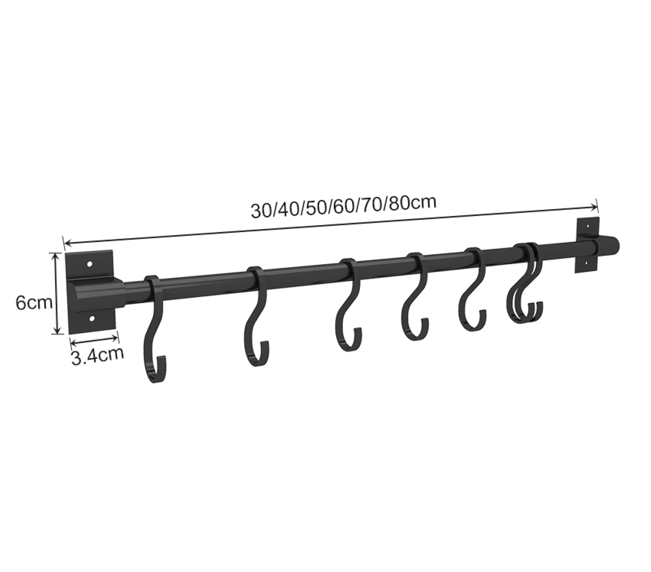 Kitchen Hanging Rack With Hooks 3