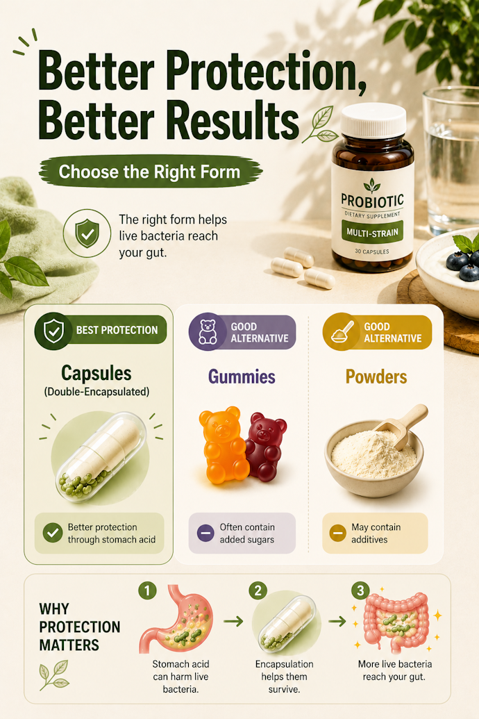 Choose Capsules for More Effective Live Bacteria Absorption