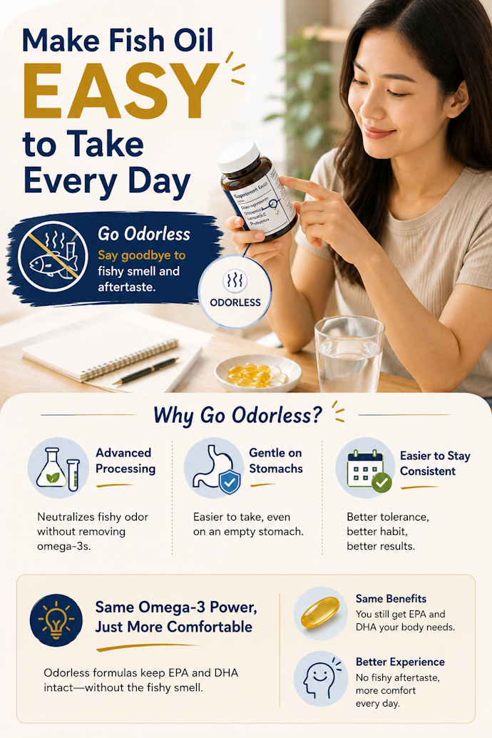 Go Odorless if the Fishy Taste Has Stopped You From Taking Fish Oil Supplement Consistently