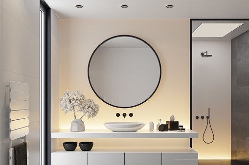 Select Rectangular Mirrors for Practicality, but Consider Round Mirrors for Style