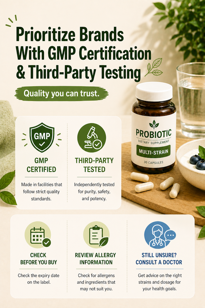 Prioritize Brands With GMP Certification and Third-Party Testing
