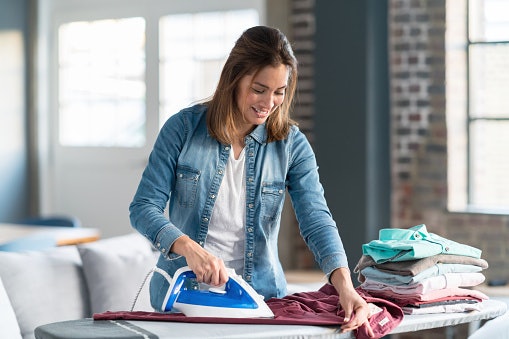 A Traditional Steam Iron Works for Most Fabrics and Small Households