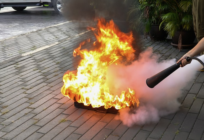 CO2 or Foam Extinguishers: For Class B Fires (Flammable Liquids Like Oil, Gasoline, or Paint)