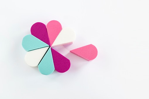 Wedged Sponges Are Best Used for Hard-to-Reach Areas on Your Face