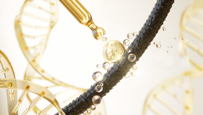 Silk Proteins and Dimethicone Smoothen and Seal Hair Cuticles