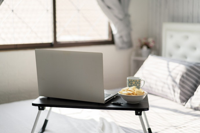 Small Foldable Table for Studying or Working While in Bed