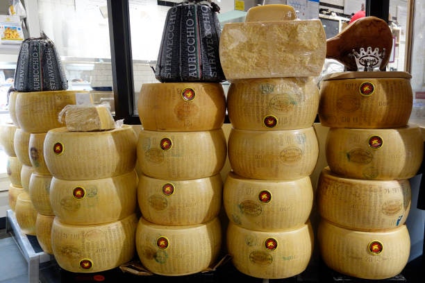 Aged Parmesan Cheese Goes Through a Long Maturation Process