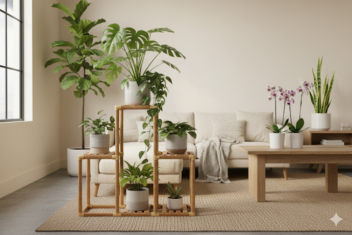 For Indoor Use: Go for Pine or Bamboo for Lightweight Support and Easy Maintenance