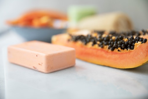 Ingredients Like Papaya, Collagen, Pantothenic Acid, and Sakura Extracts Hydrate Dry Skin