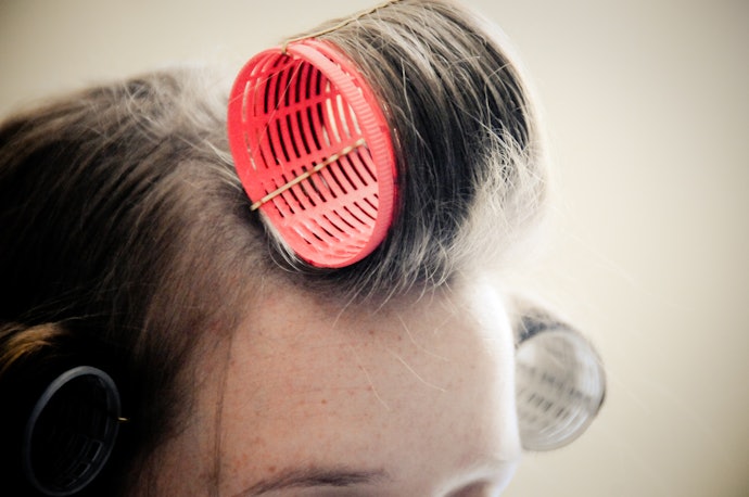 Secure Bangs in Place With Velcro Hair Rollers