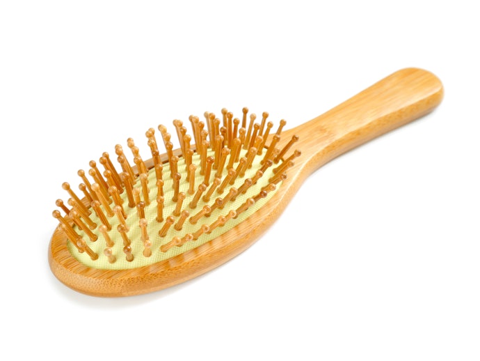 Bamboo Hairbrush to Prevent Frizzy Hair and Distribute Natural Oils on the Scalp