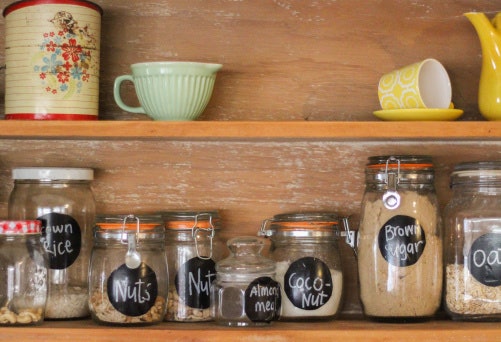 Organize the Pantry Using Airtight Canisters and Baskets